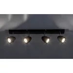 Rábalux 73021 Perico Beltéri lámpa Mennyezeti lámpa fekete, fekete GU10 4X MAX 5, IP20