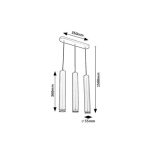 Rábalux 73037 Senobia Beltéri lámpa Függeszték fekete, fehér GU10 3X MAX 5, IP20