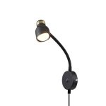 Rábalux 73051 Lilou Beltéri lámpa Fali lámpa arany, matt fekete GU10 1X MAX 25, IP20