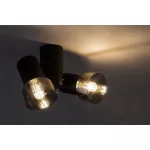 Rábalux 73053 Hatice Beltéri lámpa, Spotlámpa, fekete-füstszínű üveg E14E14 2x MAX 15, IP20