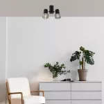 Rábalux 73053 Hatice Beltéri lámpa, Spotlámpa, fekete-füstszínű üveg E14E14 2x MAX 15, IP20