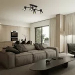 Rábalux 73054 Hatice Beltéri lámpa, Spotlámpa, fekete-füstszínű üveg E14E14 4x MAX 15, IP20