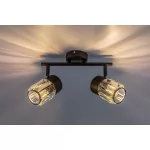 Rábalux 73060 Venaro Beltéri lámpa, Spotlámpa, fekete-átlátszó E14E14 2x MAX 15, IP20