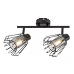 Rábalux 73068 Emerencia Beltéri lámpa, Spotlámpa, fekete-füstszínű üveg E14E14 2x MAX 40, IP20