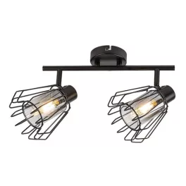   Rábalux 73068 Emerencia Beltéri lámpa, Spotlámpa, fekete-füstszínű üveg E14E14 2x MAX 40, IP20