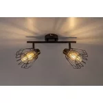 Rábalux 73068 Emerencia Beltéri lámpa, Spotlámpa, fekete-füstszínű üveg E14E14 2x MAX 40, IP20