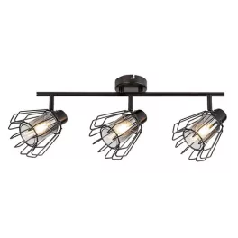   Rábalux 73069 Emerencia Beltéri lámpa, Spotlámpa, fekete-füstszínű üveg E14E14 3x MAX 40, IP20