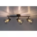 Rábalux 73069 Emerencia Beltéri lámpa, Spotlámpa, fekete-füstszínű üveg E14E14 3x MAX 40, IP20