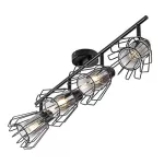 Rábalux 73070 Emerencia Beltéri lámpa, Spotlámpa, fekete-füstszínű üveg E14E14 4x MAX 40, IP20