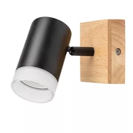   Rábalux 73121 Toras Spotlámpa tölgy-fekete GU10 1X MAX 5, IP20