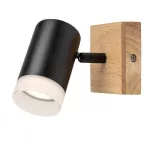 Rábalux 73121 Toras Spotlámpa tölgy-fekete GU10 1X MAX 5, IP20