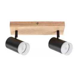   Rábalux 73122 Toras Spotlámpa tölgy-fekete GU10 2X MAX 5, IP20