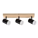 Rábalux 73123 Toras Spotlámpa tölgy-fekete GU10 3X MAX 5, IP20