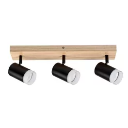   Rábalux 73123 Toras Spotlámpa tölgy-fekete GU10 3X MAX 5, IP20