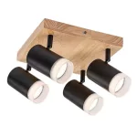 Rábalux 73124 Toras Spotlámpa tölgy-fekete GU10 4X MAX 5, IP20