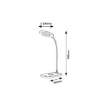 Rábalux 74013 Hardin Asztali lámpa fekete-fehér LED 5, IP20
