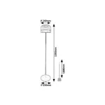 Rábalux 74038 Xelira Beltéri lámpa, Állólámpa, fekete-füstös LED 20, IP20