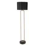 Rábalux 74043 Domiro Beltéri lámpa, Állólámpa, arany-fekete E27LED 30+ E27 1X MAX 60, IP20