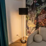 Rábalux 74043 Domiro Beltéri lámpa, Állólámpa, arany-fekete E27LED 30+ E27 1X MAX 60, IP20