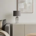 Rábalux 74048 Luxin Beltéri lámpa, Asztali lámpa, füstszínű üveg-szürke E14E14 1x MAX 40, IP20