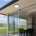 Rábalux 7407 Hort Kültéri fali lámpa/ Kültéri mennyezeti fekete-fehér LED 15, IP54