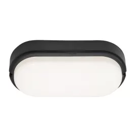   Rábalux 7409 Hort Kültéri fali lámpa/ Kültéri mennyezeti fekete-fehér LED 15, IP54