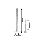 Rábalux 74165 Nivaro Beltéri lámpa, Asztali lámpa, fekete-fehér LED 8, IP20