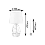 Rábalux 74227 Apolonia Beltéri lámpa, Asztali lámpa, fehér-fehér E27E27 1x MAX 40, IP20
