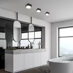 Rábalux 75001 Attichus Fürdőszobai lámpa matt fekete-fehér LED 5, IP44