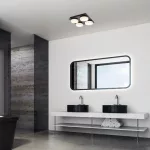 Rábalux 75004 Attichus Fürdőszobai lámpa matt fekete-fehér LED 21, IP44