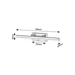 Rábalux 75016 Turgon Fürdőszobai lámpa króm-fehér LED 13, IP44