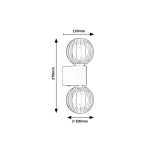 Rábalux RBL75022 Colzar Beltéri lámpa Fali lámpa matt fekete, tejüveg/ átlátszó G9 2x MAX 3,5 IP44