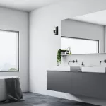 Rábalux 75027 Teodoro Beltéri lámpa Fürdőszobai lámpa fekete, átlátszó E14 1x MAX 12, IP44