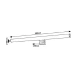 Rábalux 75038 Nour Beltéri lámpa Fürdőszobai lámpa króm, fehér LED 9, természetes fehér (3500-5000 K), IP44
