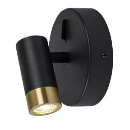   Rábalux 75040 Kadir Beltéri lámpa, Fürdőszobai lámpa, fekete/ arany-átlátszó LED 3, IP20