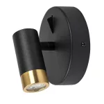 Rábalux 75040 Kadir Beltéri lámpa, Fürdőszobai lámpa, fekete/ arany-átlátszó LED 3, IP20