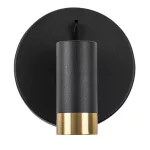 Rábalux 75040 Kadir Beltéri lámpa, Fürdőszobai lámpa, fekete/ arany-átlátszó LED 3, IP20