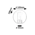 Rábalux 75040 Kadir Beltéri lámpa, Fürdőszobai lámpa, fekete/ arany-átlátszó LED 3, IP20