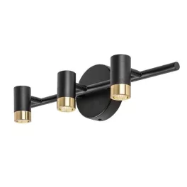   Rábalux 75042 Kadir Beltéri lámpa, Fürdőszobai lámpa, fekete/ arany-átlátszó LED 9, IP44
