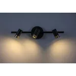 Rábalux 75042 Kadir Beltéri lámpa, Fürdőszobai lámpa, fekete/ arany-átlátszó LED 9, IP44