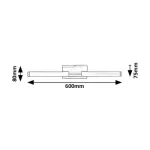 Rábalux 75045 Tilora Beltéri lámpa, Fürdőszobai lámpa, fekete-fehér LED 8, IP44