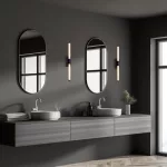 Rábalux 75045 Tilora Beltéri lámpa, Fürdőszobai lámpa, fekete-fehér LED 8, IP44