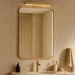 Rábalux 75056 Odran Beltéri lámpa, Fürdőszobai lámpa, arany-fehér LED 18, IP44