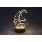 Rábalux 76001 Akali Asztali lámpa bükk-átlátszó LED 2, IP20