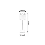 Rábalux 76010 Taena Asztali lámpa fekete-fehér LED 4, IP44