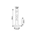Rábalux 76027 Lavastic Beltéri lámpa, Dekor lámpa, fekete-átlátszó LED 25, IP20