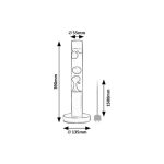 Rábalux 76029 Lavastic Beltéri lámpa, Dekor lámpa, fekete-átlátszó LED 25, IP20