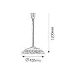 Rábalux 7640 Etrusco Beltéri Függeszték bronz-fehér alabástrom üveg E27 1x MAX 60, IP20