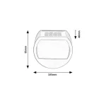 Rábalux 77004 Narmada Napelemes lámpa fekete-fehér LED 0,5, IP44