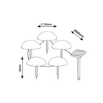 Rábalux 77008 Treppio Napelemes lámpa fekete-fehér LED 1, IP44